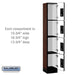 Salsbury 12" Wide Four Tier Designer Wood Locker - 1 Wide - 6 Feet High - 15 Inches Deep - Mahogany - Black Electronic Locks - Sweatfully