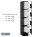 Salsbury 12" Wide Four Tier Designer Wood Locker - 1 Wide - 6 Feet High - 18 Inches Deep - Black - Black Resettable Combination Locks - Sweatfully
