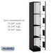 Salsbury 12" Wide Four Tier Designer Wood Locker - 1 Wide - 6 Feet High - 18 Inches Deep - Black - Hasps - Sweatfully