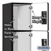 Salsbury 12" Wide Four Tier Designer Wood Locker - 1 Wide - 6 Feet High - 18 Inches Deep - Black - Hasps - Sweatfully