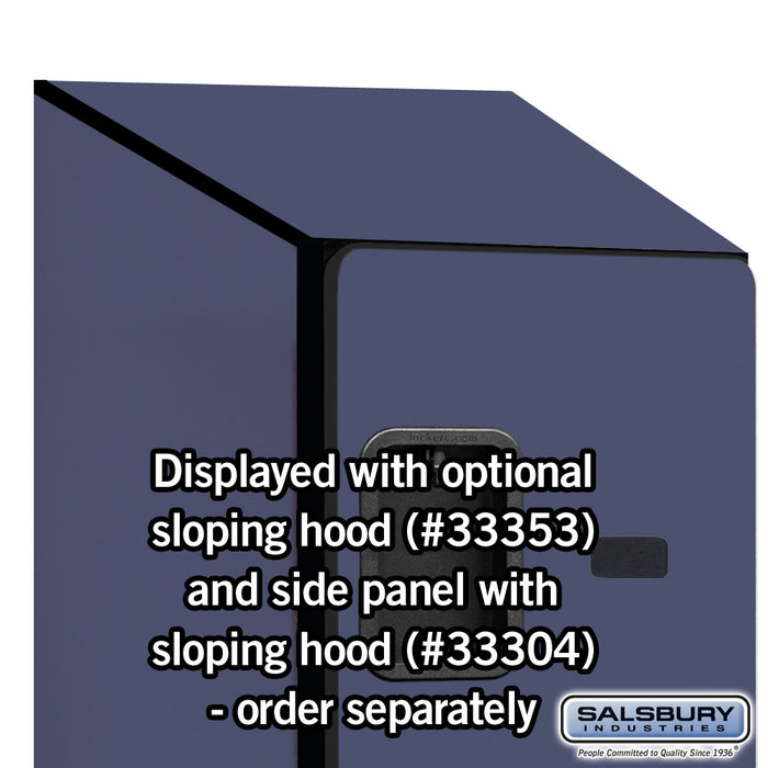 Salsbury 12" Wide Four Tier Designer Wood Locker - 1 Wide - 6 Feet High - 18 Inches Deep - Blue - Hasps - Sweatfully