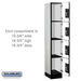 Salsbury 12" Wide Four Tier Designer Wood Locker - 1 Wide - 6 Feet High - 18 Inches Deep - Gray - Silver Resettable Combination Locks - Sweatfully