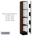 Salsbury 12" Wide Four Tier Designer Wood Locker - 1 Wide - 6 Feet High - 18 Inches Deep - Mahogany - Black Electronic Locks - Sweatfully