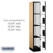 Salsbury 12" Wide Four Tier Designer Wood Locker - 1 Wide - 6 Feet High - 18 Inches Deep - Maple - Silver Electronic Locks - Sweatfully
