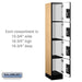 Salsbury 12" Wide Four Tier Designer Wood Locker - 1 Wide - 6 Feet High - 18 Inches Deep - Maple - Silver Resettable Combination Locks - Sweatfully