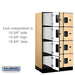 Salsbury 12" Wide Four Tier Designer Wood Locker - 3 Wide - 5 Feet High - 21 Inches Deep - Maple - Hasps - Sweatfully