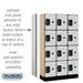 Salsbury 12" Wide Four Tier Designer Wood Locker - 3 Wide - 5 Feet High - 15 Inches Deep - Gray - Hasps - Sweatfully