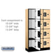 Salsbury 12" Wide Four Tier Designer Wood Locker - 3 Wide - 5 Feet High - 15 Inches Deep - Maple - Silver Electronic Locks - Sweatfully