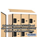 Salsbury 12" Wide Four Tier Designer Wood Locker - 3 Wide - 5 Feet High - 15 Inches Deep - Maple - Hasps - Sweatfully