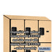 Salsbury 12" Wide Four Tier Designer Wood Locker - 3 Wide - 5 Feet High - 15 Inches Deep - Maple - Hasps - Sweatfully