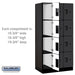 Salsbury 12" Wide Four Tier Designer Wood Locker - 3 Wide - 6 Feet High - 21 Inches Deep - Black - Hasps - Sweatfully