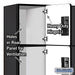 Salsbury 12" Wide Four Tier Designer Wood Locker - 3 Wide - 6 Feet High - 21 Inches Deep - Black - Hasps - Sweatfully