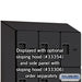 Salsbury 12" Wide Four Tier Designer Wood Locker - 3 Wide - 6 Feet High - 21 Inches Deep - Black - Hasps - Sweatfully
