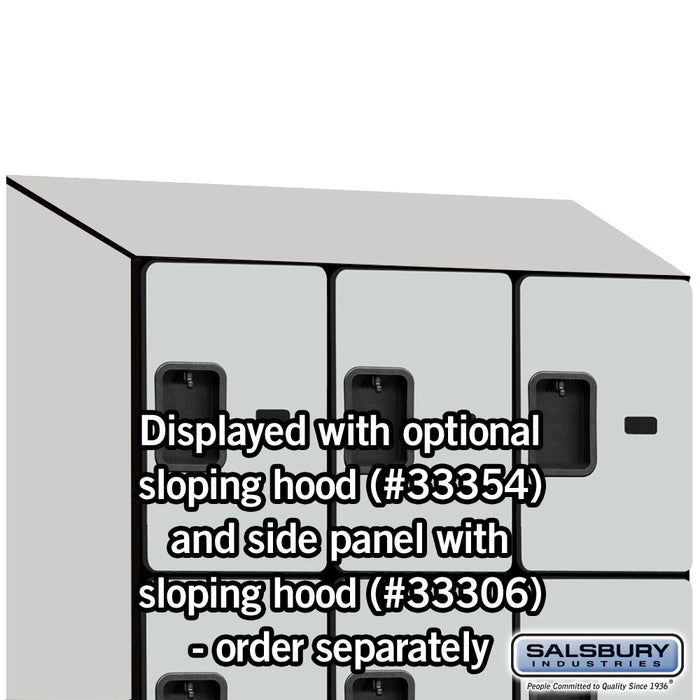 Salsbury 12" Wide Four Tier Designer Wood Locker - 3 Wide - 6 Feet High - 21 Inches Deep - Gray - Hasps - Sweatfully