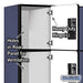 Salsbury 12" Wide Four Tier Designer Wood Locker - 3 Wide - 6 Feet High - 15 Inches Deep - Blue - Hasps - Sweatfully