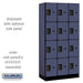 Salsbury 12" Wide Four Tier Designer Wood Locker - 3 Wide - 6 Feet High - 18 Inches Deep - Blue - Hasps - Sweatfully
