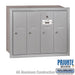 Salsbury Vertical Mailbox (Includes Master Commercial Lock) - 4 Doors - Aluminum - Recessed Mounted - Private Access - Sweatfully