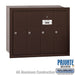 Salsbury Vertical Mailbox (Includes Master Commercial Lock) - 4 Doors - Bronze - Recessed Mounted - Private Access - Sweatfully