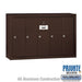 Salsbury Vertical Mailbox (Includes Master Commercial Lock) - 5 Doors - Bronze - Surface Mounted - Private Access - Sweatfully