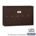 Salsbury Vertical Mailbox - 5 Doors - Bronze - Surface Mounted - USPS Access - Sweatfully