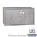 Salsbury Vertical Mailbox - 6 Doors - Aluminum - Recessed Mounted - USPS Access - Sweatfully