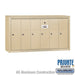 Salsbury Vertical Mailbox (Includes Master Commercial Lock) - 6 Doors - Sandstone - Surface Mounted - Private Access - Sweatfully