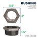 2 1/2 in. x 1 1/2 in. Black Bushing - Sweatfully
