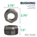 2 1/2 in. x 1 1/4 in. Black Bushing - Sweatfully