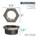 2 1/2 in. x 2 in. Black Bushing - Sweatfully