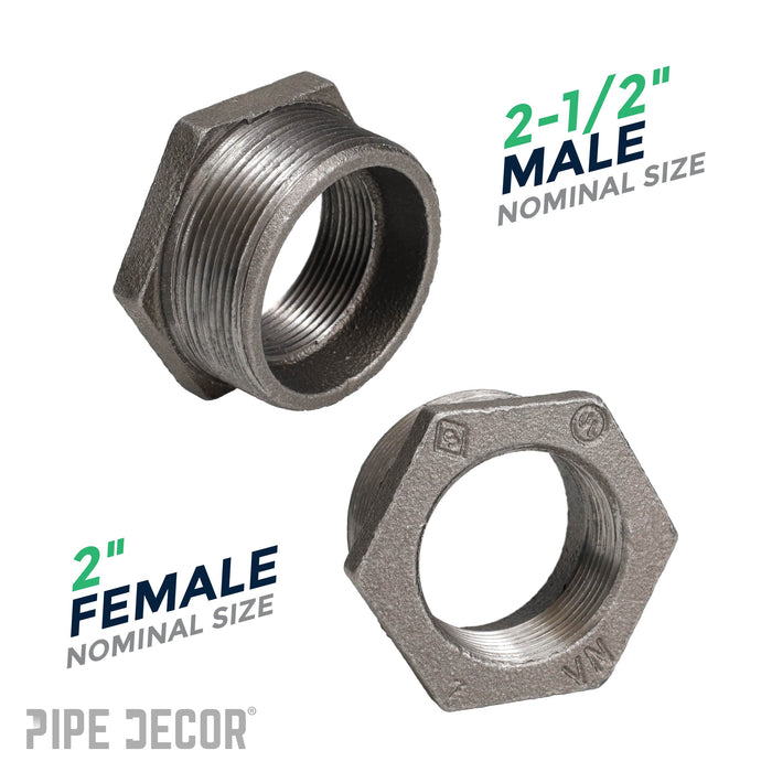 2 1/2 in. x 2 in. Black Bushing - Sweatfully