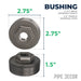 2 1/2 in. x 3/4 in. Black Bushing - Sweatfully