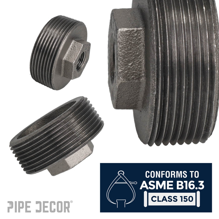 2 1/2 in. x 3/4 in. Black Bushing - Sweatfully