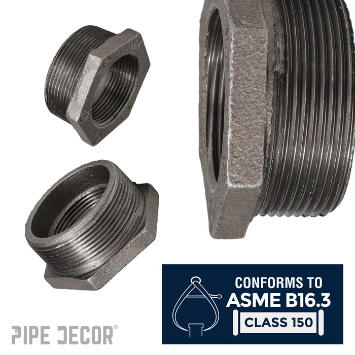 3 in. x 2 in. Black Bushing - Sweatfully