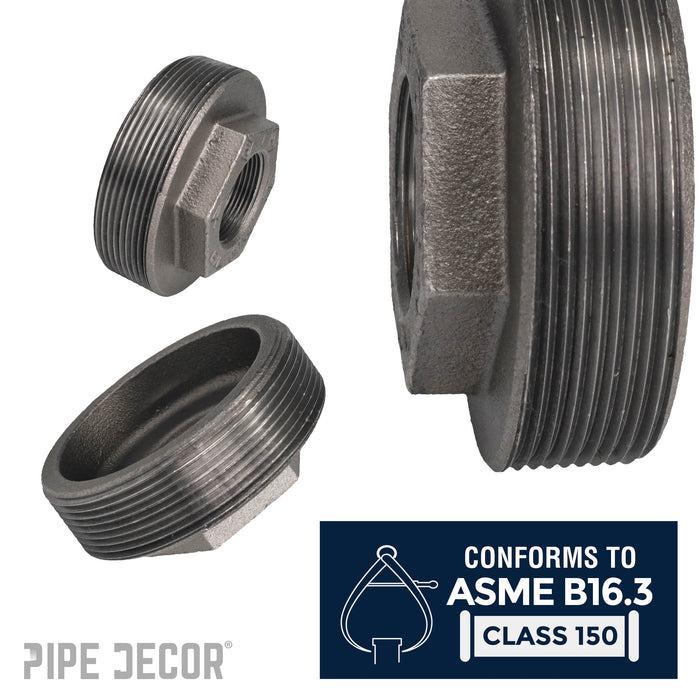 4 in. x 1 1/2 in. Black Bushing - Sweatfully