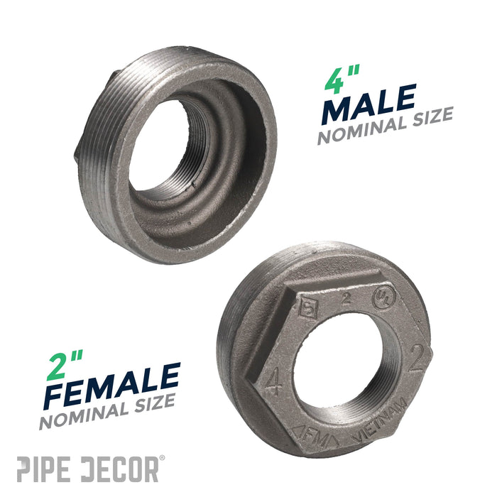 4 in. x 2 in. Black Bushing - Sweatfully