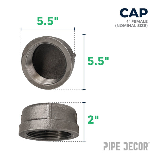 4 in. Black Cap - Sweatfully
