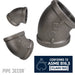 3 in. Black 45 Degree Elbow - Sweatfully