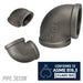 4 in. Black 90 Degree Elbow - Sweatfully
