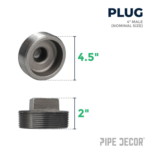 4 in. Black Plug - Sweatfully