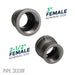 3 in. x 2 1/2 in. Black Reducing Coupling - Sweatfully