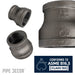 3 in. x 2 1/2 in. Black Reducing Coupling - Sweatfully