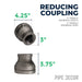 3 in. x 2 in. Black Reducing Coupling - Sweatfully