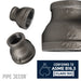 3 in. x 2 in. Black Reducing Coupling - Sweatfully