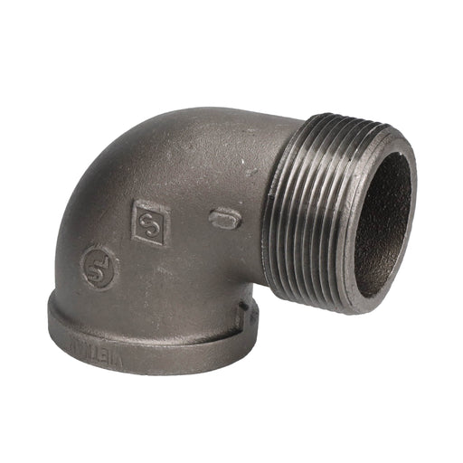 3 in. Black 90 Degree Street Elbow - Sweatfully