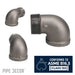 3 in. Black 90 Degree Street Elbow - Sweatfully