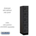 Salsbury 12" Wide Five Tier Box Style Designer Wood Locker - 1 Wide - 5 Feet High - 21 Inches Deep - Black - Black Resettable Combination Locks - Sweatfully