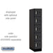 Salsbury 12" Wide Five Tier Box Style Designer Wood Locker - 1 Wide - 5 Feet High - 21 Inches Deep - Black - Silver Electronic Locks - Sweatfully
