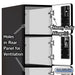 Salsbury 12" Wide Five Tier Box Style Designer Wood Locker - 1 Wide - 5 Feet High - 21 Inches Deep - Black - Hasps - Sweatfully
