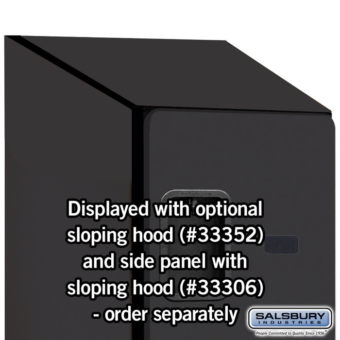 Salsbury 12" Wide Five Tier Box Style Designer Wood Locker - 1 Wide - 5 Feet High - 21 Inches Deep - Black - Hasps - Sweatfully