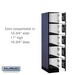 Salsbury 12" Wide Five Tier Box Style Designer Wood Locker - 1 Wide - 5 Feet High - 21 Inches Deep - Blue - Silver Resettable Combination Locks - Sweatfully
